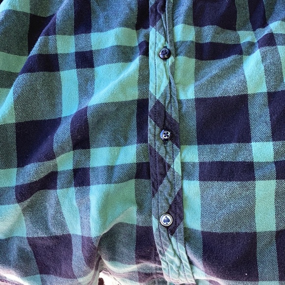 DRILL blue and green flannel - Picture 3 of 7